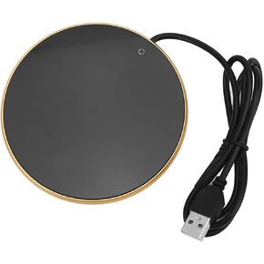 3 Levels Temperature Smart USB Heating Coaster Coffee, Tea & Appliances Beverage Warmers (Gold)