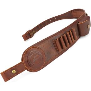 Tourbon Hunting Rifle Shell Holder Bandolier Gun Shoulder Strap Sling for Caliber .30-06 .30-30 .308 (No swivels)