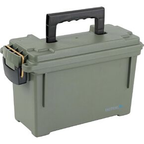 Dry Ammo Box Plastic Ammunition Storage, Green - 30 and 50 Cal Ammo Can Organizer, Emergency Marine Container