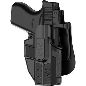 OWB Holster for Glock 43X MOS, Gun Holsters for Glock 43/43 x / 48 / 43x Mos, Adjustable Retention Level Ⅱ Pistol Holster with Release Button, 60° Adjustable Paddle Holster, Right-Handed Open Carry