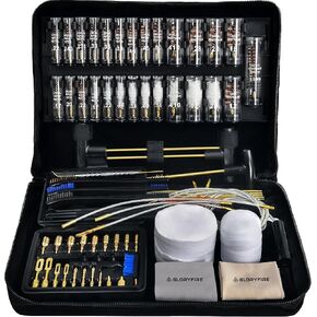 GLORYFIRE Gun Cleaning Kit Handgun Shotgun Pistol Cleaning Kit for All Guns with High-end Brass Brushes, Mops, Jags, Reinforced, Lengthened Rods and Gun Cleaning Snake&Ropes
