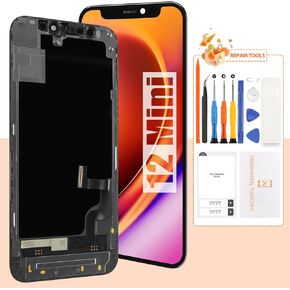Screen for iPhone 12 Mini Screen Replacement for iPhone A2399 LCD Screen A2176,A2398,A2400 Touch Display Digitizer Assembly Repair Parts（Black）