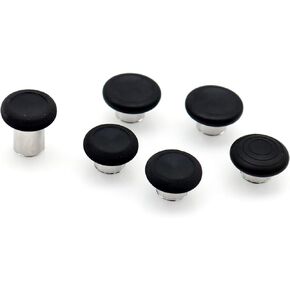 6-Pack Replacement Magnetic Analog Thumbstick Swap Set for Xbox One Elite 2 Controller Thumb Stick Black