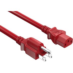 Cable Leader 5ft 18 AWG Universal Power Cord IEC320 C13 to NEMA 5-15P, Compatible with Computers, Monitors, Printers & TVs, Black in Kuwait