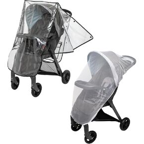 Nuby Rain Weather Shield for Jogging Stroller, Clear Stroller Cover with Storage Pocket, Only Fits Most Jogging Strollers in Saudi Arabia