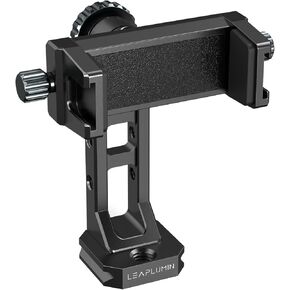 Metal Phone Mount for Tripod with 2 Cold Shoes & Arca Port,Phone Holder Stand with 4 * 1/4" Screw Mount,Support Vertical & Horizontal Rotate Suitable for iPhone 15 Pro/14Pro/13Pro/12/11