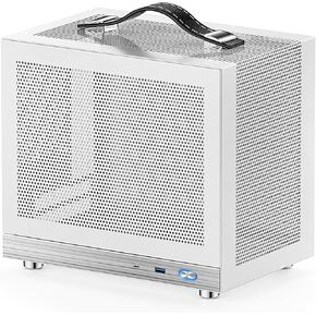 KXRORS G200 Mini-ITX PC Gaming Case - Front I/O USB 3.0 Type - C Port - High Airflow MESH Panels – Cable Management – Mini ITX Cube Gaming Computer Case - Black