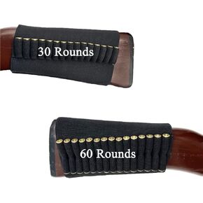 Tactical Buttstock Rifle Shell Bullet Holder Stock Ammo Carrier for .22LR 10/22 .17 5.7x28 .Cal 5.56mm