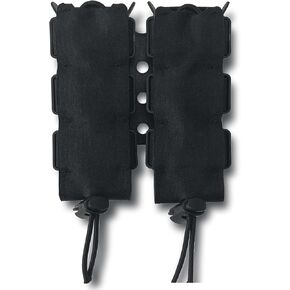 Open Top Magazine & Handcuff Pouch, Double Magazine and Handcuff Combo Holster, for Glock, 9mm Magazine, Chain Handcuffs and Folding Handcuffs Compatible with Various Tactical Belts