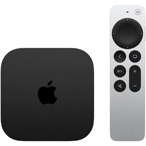 Apple TV 4K Wi-Fi (الجيل الثالث) + Siri Remote + سلك الطاقة + ضمان محدود لمدة سنة من Apple (128 جيجابايت إيثرنت وWiFi)
