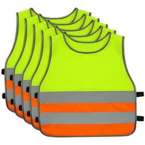 GOOFIT High Visibility Reflective Safety Vest Children's Bicycle Safety Vest Running Lightweight Vest Reflective Vest for School Walking and Playing Boys Girls