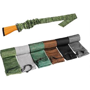 Junsen 6-Pack Gun Socks Case Sleeve, 54 Inch Knit Gun Socks for Rifles and Shotguns, Extra-Wide Rifle Socks, Suitable for Rifles with Scopes Protection Accessories