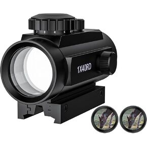 Tactical 1x40mm Reflex Sight, Select Red Dot Lighted Scope Mount Hunting Optics Riflescope, 4 MOA Rifle Scope Reflex Sight for Hunting,Fits 20mm Picatinny Weaver Rail