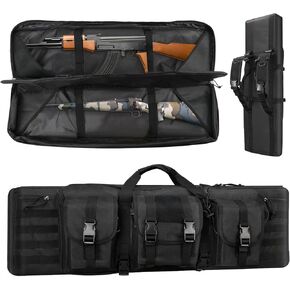 36/42/46in Double Rifle Case, Tactical Long Rifle Backpack, Portable Shotgun Case for Firearm Storage and Transportation, Suitable for Outdoor Hunting Shooting