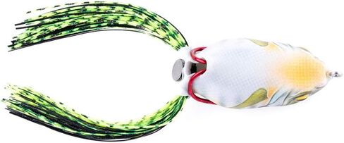 Launch Frog Topwater Bass Fishing Hollow Body Frog Lure with Weedless Hooks, 5/8 oz in Kuwait