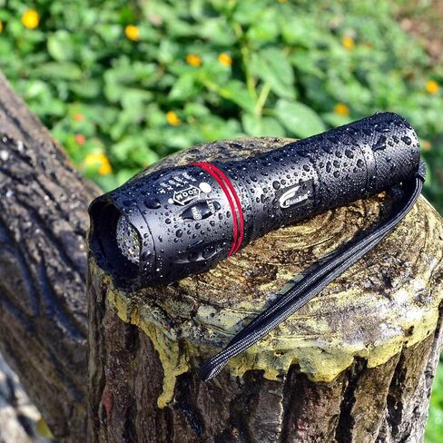 HAUSBELL LED Flashlight High Lumens,Bright, Zoomable, Waterproof, Powerful, Emergency Tactical A100 LED Flashlights for Home and 5 Modes, Flashlight for Camping Gear、Hiking、Walking（2Pack） in Saudi Arabia