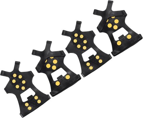 PATIKIL Ice Cleats, Anti-Slip Snow Traction Cleat 10 Steel Studs Crampons Universal Gripper Spikes Claw for Shoes and Boots in Saudi Arabia