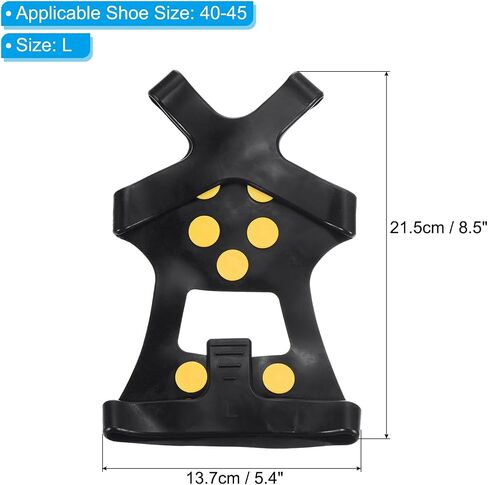 PATIKIL Ice Cleats, Anti-Slip Snow Traction Cleat 10 Steel Studs Crampons Universal Gripper Spikes Claw for Shoes and Boots in Saudi Arabia