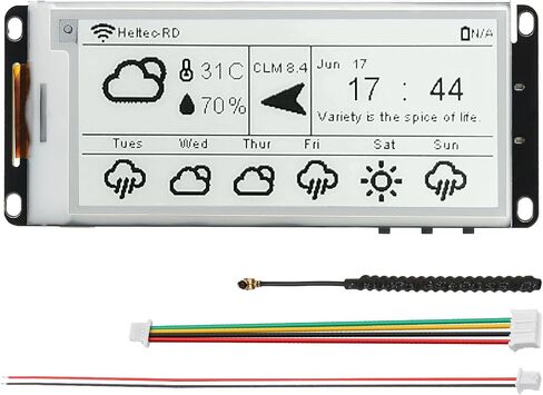 Vision Master E290 Development Board with 2.9" E-Ink Display Screen, SX1262 Chip BLE WiFi ESP32-S3R8 LoRa Module Compatible with Arduino PlatformIO Micpython Meshtastic Raspberry PI IoT（902-928MHz in Saudi Arabia