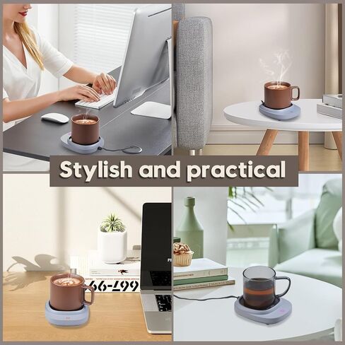 Mug Warmer for Coffee and Tea, Cup Warmer for Desk with Auto Shut Off,3 Temperature Settings, Smart Coffee Warmer Plate in Your Home & Office(Green)(No Mug) in Kuwait
