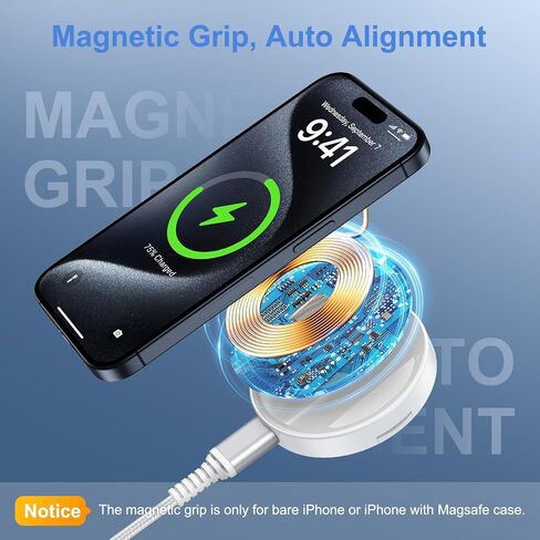 Magsafe Charger Android Magnetic Wireless Charger Samsung Fast Charging for Samsung Galaxy S24 Ultra Plus S23 FE S22 S21, Pixel 9Pro/8/7/6/5, 15W Wireless Charging Pad Stand Station+20W Type-C Adapter in Saudi Arabia