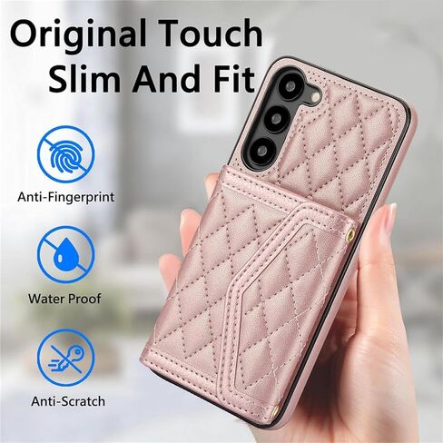 for Samsung Galaxy A15 5G Crossbody Wallet Case for Women, PU Leather Card Slot Phone Case with Cash Pocket Kickstand Purse Lanyard Case Cover for Samsung Galaxy A15 5G.Pocket Black in Kuwait