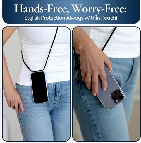 Phone Case with Strap & Wallet - Crossbody Phone Case Wallet & Credit Card Holder - Faux Leather Material, Sleek Design - Protective Accessory Compatible with Apple iPhone 16 Pro Max, Beige in Saudi Arabia