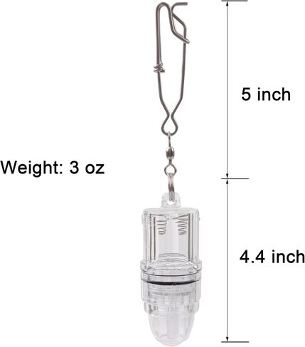 AGOOL Fishing Light Underwater,2pcs Deep Drop Lights LED Underwater Lights Night Fishing Light Green Fishing Light with Stainless Steel Long Line Clip Fish Attracting Light Super Bright 2,100 ft in Kuwait