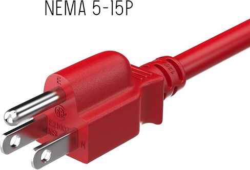 CableLeader 1.5ft 18 AWG سلك طاقة عالمي IEC320 C13 إلى NEMA 5-15P، سلك طاقة تمديد، متوافق مع أجهزة الكمبيوتر والشاشات والطابعات وأجهزة التلفزيون، أسود in Saudi Arabia