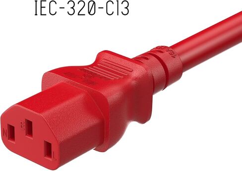 CableLeader 1.5ft 18 AWG سلك طاقة عالمي IEC320 C13 إلى NEMA 5-15P، سلك طاقة تمديد، متوافق مع أجهزة الكمبيوتر والشاشات والطابعات وأجهزة التلفزيون، أسود in Saudi Arabia