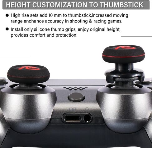 FPS Thumbstick Extender & Printing Rubber Silicone Grip Cover 2 Sets for PS5 Dualsenese & PS4 Controller (Danger of Kanji) in Saudi Arabia