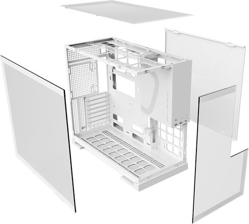 Geometric Future M5 Tempered Glass Mid Tower, E-ATX/ATX Gaming Case, 1.2mm Steel, Type C, Toolless Panels, Support 420/360 Radiator, ARGB PWM 140m Fan x 5 Pre-Installed, Black/Grey, GEO-M5F-BG in Saudi Arabia