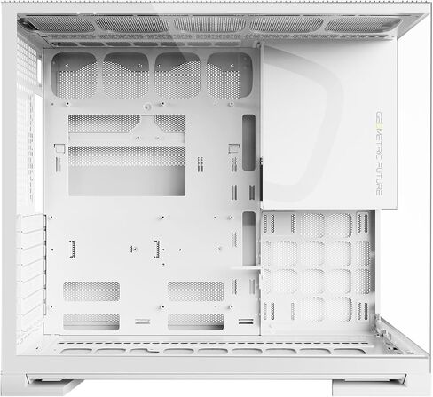 Geometric Future M5 Tempered Glass Mid Tower, E-ATX/ATX Gaming Case, 1.2mm Steel, Type C, Toolless Panels, Support 420/360 Radiator, ARGB PWM 140m Fan x 5 Pre-Installed, Black/Grey, GEO-M5F-BG in Saudi Arabia