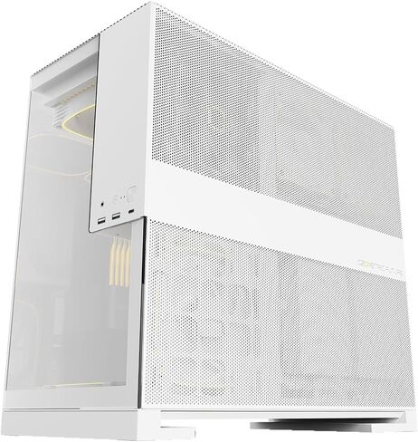 Geometric Future M5 Tempered Glass Mid Tower, E-ATX/ATX Gaming Case, 1.2mm Steel, Type C, Toolless Panels, Support 420/360 Radiator, ARGB PWM 140m Fan x 5 Pre-Installed, Black/Grey, GEO-M5F-BG in Saudi Arabia