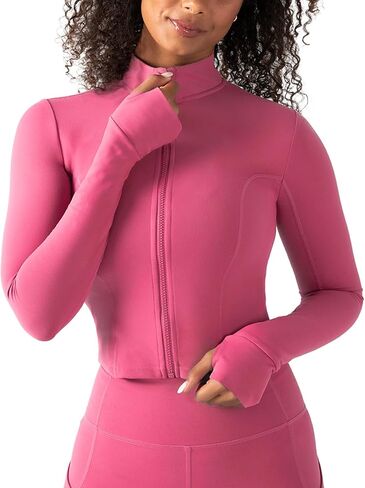 YITTY Active Women's Ultraluxe Full Zip Jacket, Athleisure, 4-Way-Stretch, Thumbholes in Kuwait