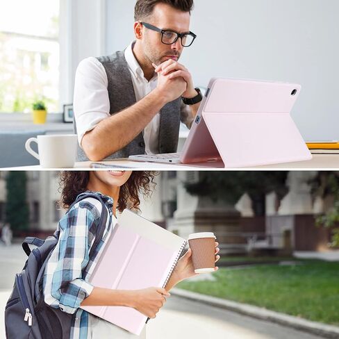 Keyboard Case for Samsung Galaxy Tab S6 Lite 10.4 Inch 2022/2020, Galaxy Tab S6 Lite SM-P610/P613/P615/P619 Tablet Cover Case with Detachable Wireless Keyboard S Pen Holder, Pink in Kuwait