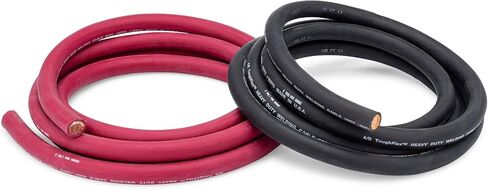 E-VOLT Professional Grade Annealed Copper EPDM Welding Lead and Car Battery Cable | Made in USA ((4/0) 0000 AWG, Combo Pack (10 FT Black + 10 FT RED)) in Saudi Arabia