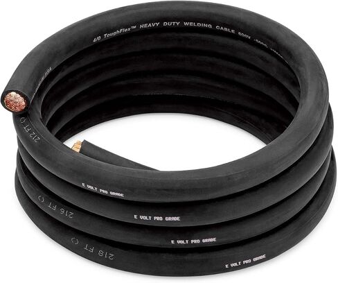 E-VOLT Professional Grade Annealed Copper EPDM Welding Lead and Car Battery Cable | Made in USA ((4/0) 0000 AWG, Combo Pack (10 FT Black + 10 FT RED)) in Saudi Arabia