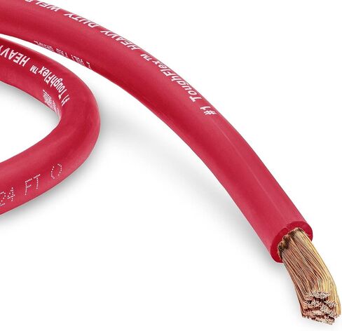 E-VOLT Professional Grade Annealed Copper EPDM Welding Lead and Car Battery Cable | Made in USA ((4/0) 0000 AWG, Combo Pack (10 FT Black + 10 FT RED)) in Saudi Arabia