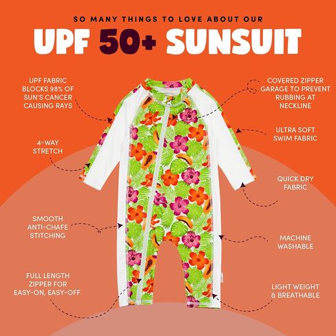 SwimZip Girls' Long-Sleeve UPF 50+ Swimsuit for Baby, Toddler, & Little Girls in Saudi Arabia