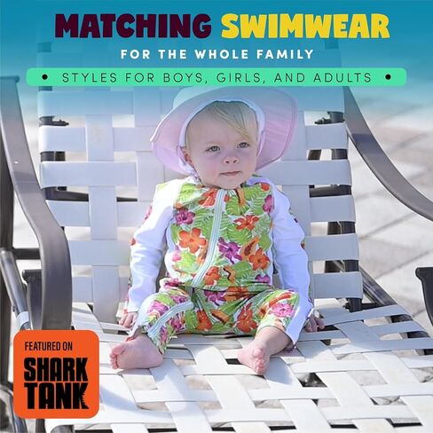 SwimZip Girls' Long-Sleeve UPF 50+ Swimsuit for Baby, Toddler, & Little Girls in Saudi Arabia