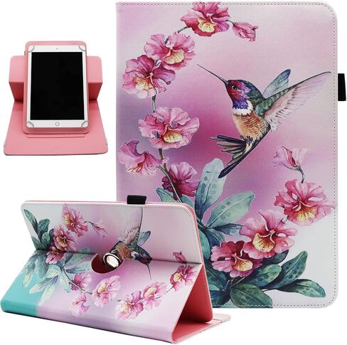 Universal 10 10.1 Inch Android Tablet Case, Dluggs PU Leather 360 Degree Rotating Multi-Angle Viewing Stand Case Cover for 10 10.1 and All 9.5-10.5 Inch Tablet, Bird in Saudi Arabia
