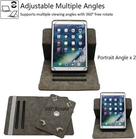 Universal 10 10.1 Inch Android Tablet Case, Dluggs PU Leather 360 Degree Rotating Multi-Angle Viewing Stand Case Cover for 10 10.1 and All 9.5-10.5 Inch Tablet, Bird in Saudi Arabia
