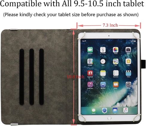 Universal 10 10.1 Inch Android Tablet Case, Dluggs PU Leather 360 Degree Rotating Multi-Angle Viewing Stand Case Cover for 10 10.1 and All 9.5-10.5 Inch Tablet, Bird in Saudi Arabia
