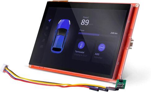 Nextion 7.0″ HMI Display Intelligent Series NX8048P070-011C Capacitive LCD-TFT Touch Screen 800 * 480 Support Video Audio Animation Play Functions and RTC Function, Suitable for Vehicle HMI. in Saudi Arabia