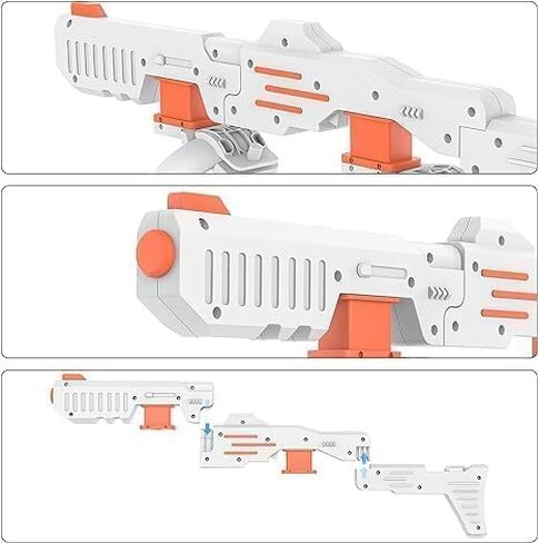 Tyasoleil VR Handle Accessories for Meta Quest 2 & 3, Humanized Weighted Stock for Oculus Quest 3S, Enhance Control Feel, Realistic FPS Gaming Experience, Orange in Kuwait