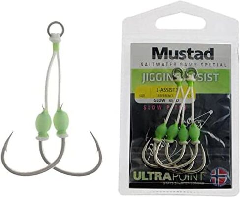 أداة مساعدة محطة الصيد لصيد السمك ذات الملعب البطيء من Mustad (عبوتان)، متعددة الألوان، مقاس 4/0 in Saudi Arabia