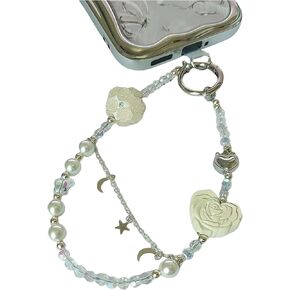 Phone Charm Bead Phone Chain Cell Phone Accessories Y2K Wrist Lanyard for Phone Case