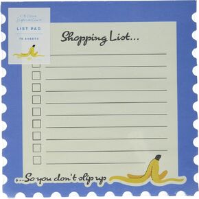 C.R. Gibson Die Cut List Pad, Bunch of Bananas - 75 Lined, Printed Sheets - Ideal for Organization (CM29-25450)