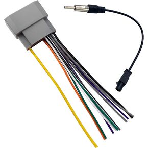 Aftermarket Radio Stereo Wiring Harness Adapter for GM Dodge Ram Journey Avenger Grand Caravan Charger Durango, Jeep Wrangler Patriot Liberty, Chrysler Car Cable Plug Connector Replacement